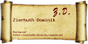 Zierhuth Dominik névjegykártya