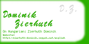 dominik zierhuth business card